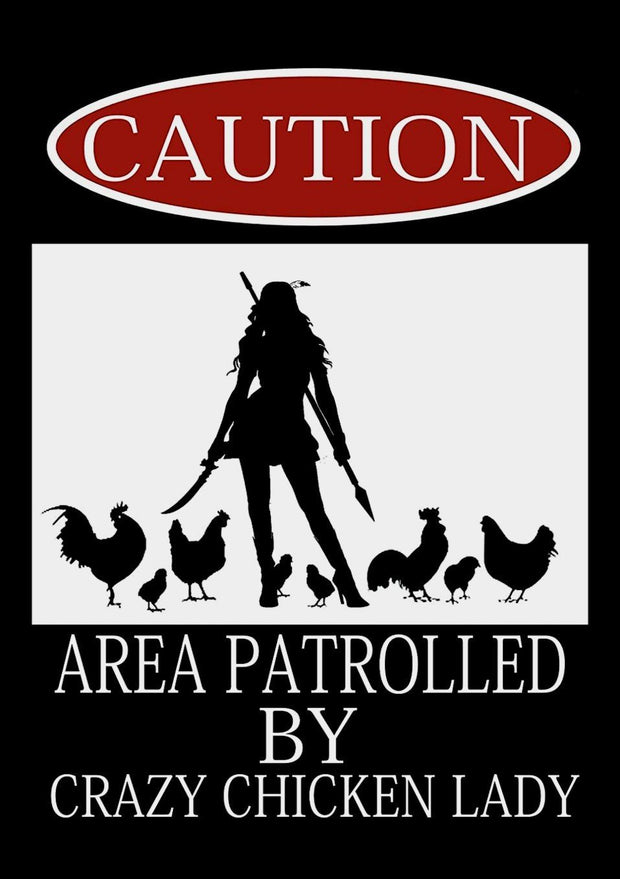 CRAZY CHICKEN LADY Retro/ Vintage Tin Metal Sign Man Cave, Wall Home Decor, Shed-Garage, and Bar