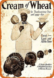 THANKSGIVING CREAM OF WHEAT Retro/ Vintage Tin Metal Sign Man Cave, Wall Home Decor, Shed-Garage, and Bar