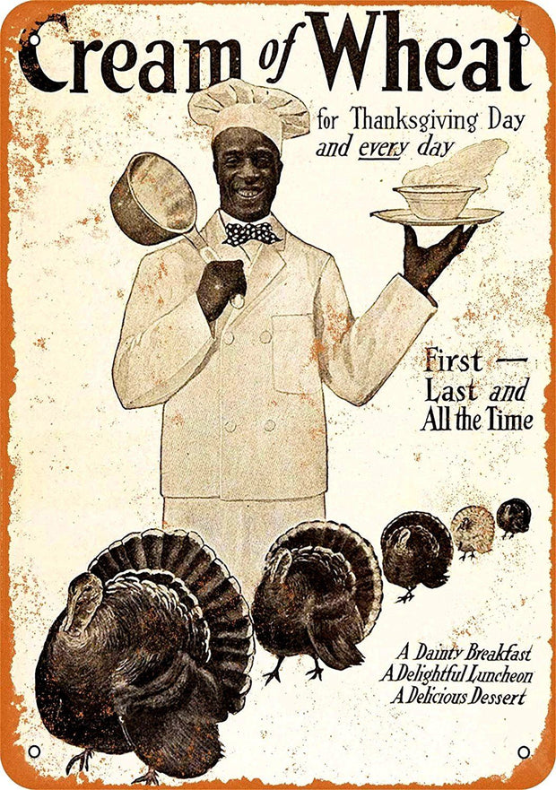 THANKSGIVING CREAM OF WHEAT Retro/ Vintage Tin Metal Sign Man Cave, Wall Home Decor, Shed-Garage, and Bar