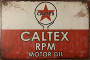 Caltex Motor Oil Garage Rustic Vintage Metal Tin Signs Man Cave Shed and Bar Sign