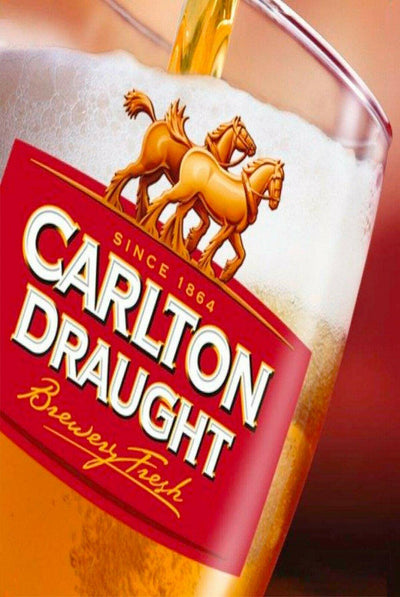 Carlton draught CUB pot schooner beer brand new tin metal sign MAN CAVE