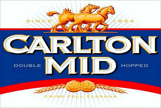 Carlton mid CUB beer brand new tin metal sign MAN CAVE