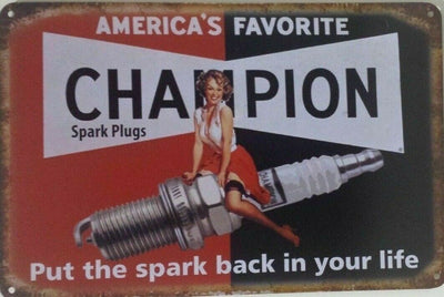 Champion Americas Favorite new tin metal sign MAN CAVE
