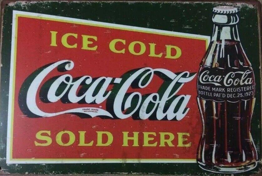 Coke Cola Rustic Vintage metal Tin Signs Garage, Man Cave, Shed, Bar and Home dec - Tin Sign Factory Australia