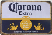 Corona Beer Rustic Vintage Metal Tin Signs Man Cave, Shed and Bar Sign