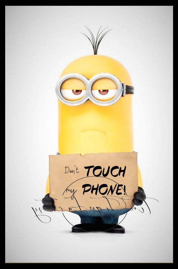 DON'T TOUCH MY PHONE-MINION Retro/ Vintage Tin Metal Sign, Wall Art Home Décor, Shed-Garage, and Bar