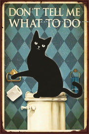 DON'T TELL ME WHAT TO DO Rustic Retro/Vintage Home Garage Wall Café Resto or Bar Tin Metal Sign