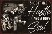 DOPE SOUL Retro/ Vintage Tin Metal Sign Man Cave, Wall Home Décor, Shed-Garage, and Bar