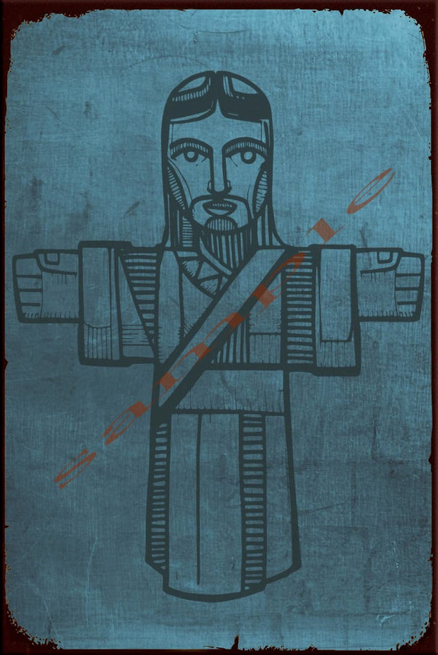 DRAWING OF JESUS Retro/ Vintage Wall Home Décor, Shed-Garage and Bar Tin Metal Sign