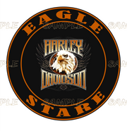 EAGLE STARE Retro/ Vintage Round Metal Sign Man Cave, Wall Home Décor, Shed-Garage, and Bar