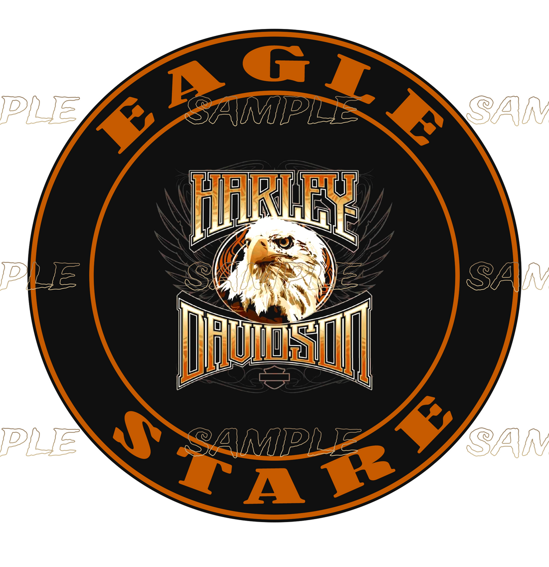 EAGLE STARE Retro/ Vintage Round Metal Sign Man Cave, Wall Home Décor, Shed-Garage, and Bar