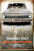 EJ Holden Parking only tin metal sign MAN CAVE brand new - Tin Sign Factory Australia