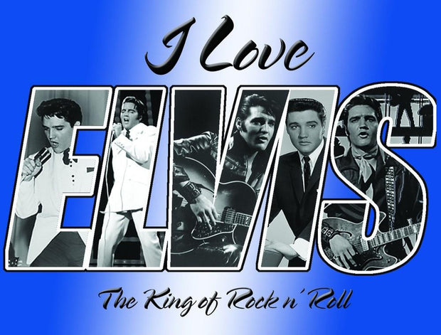 ELVIS PRESLEY- I LOVE ELVIS Metal Tin Signs