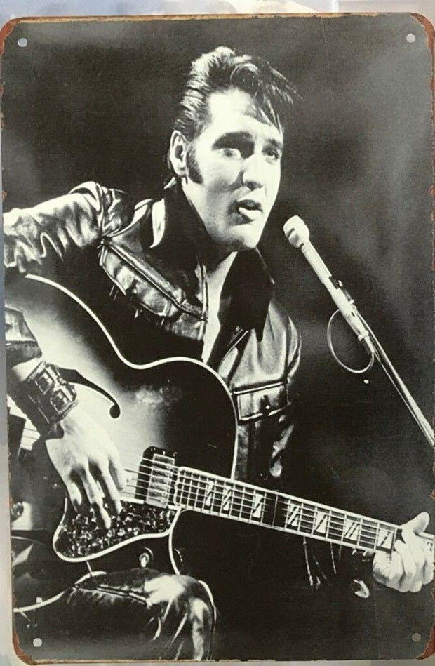 ELVIS Rustic Look Vintage Tin Metal Sign Man Cave, Shed-Garage and Bar Sign