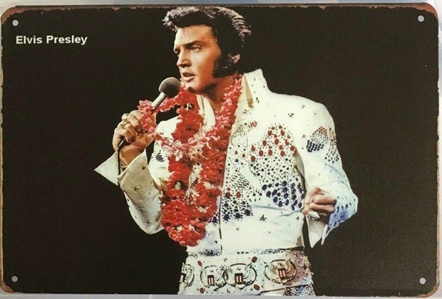ELVIS Rustic Look Vintage Tin Metal Sign Man Cave, Shed-Garage and Bar Sign