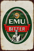 EMU BITTER SINCE 1923 Vintage Retro Rustic Garage Man Cave Metal Sign