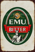 EMU BITTER SINCE 1923 Vintage Retro Rustic Garage Man Cave Metal Sign