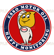 ESSO MOTOR DROP Retro/ Vintage Round Metal Sign Man Cave, Wall Home Décor, Shed-Garage, and Bar