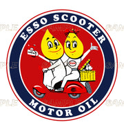 ESSO MOTOR SCOOTER Retro/ Vintage Round Metal Sign Man Cave, Wall Home Décor, Shed-Garage, and Bar