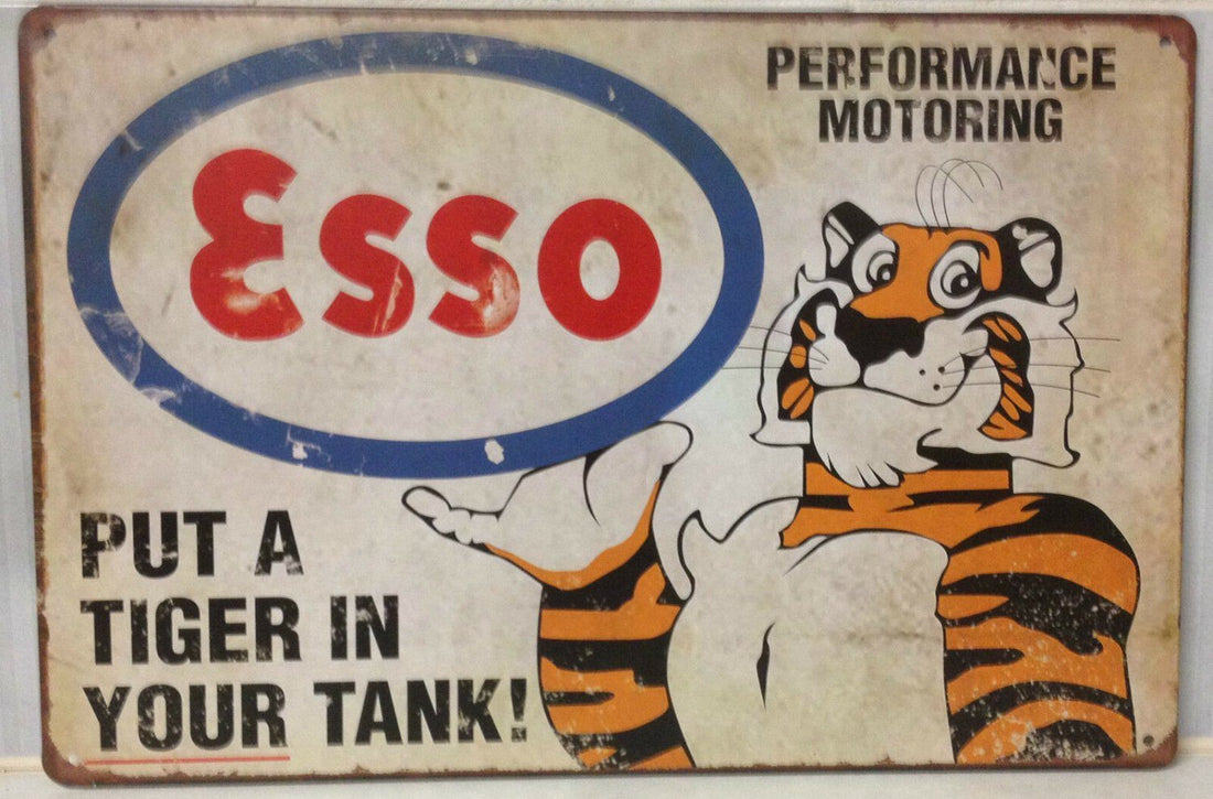 ESSO Garage Rustic Look Vintage Retro Tin Signs Man Cave, Shed and Bar SIGN - Tin Sign Factory Australia