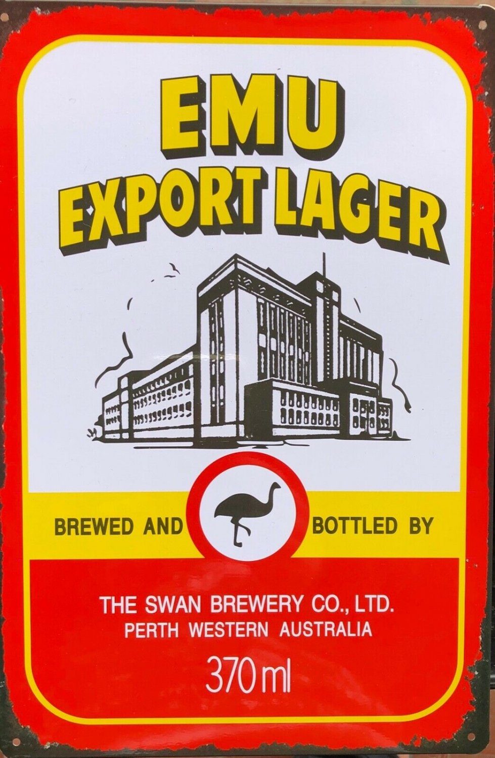 Emu Export Garage Rustic Look Vintage Retro Tin Signs Man Cave, Shed and Bar SIGN - Tin Sign Factory Australia