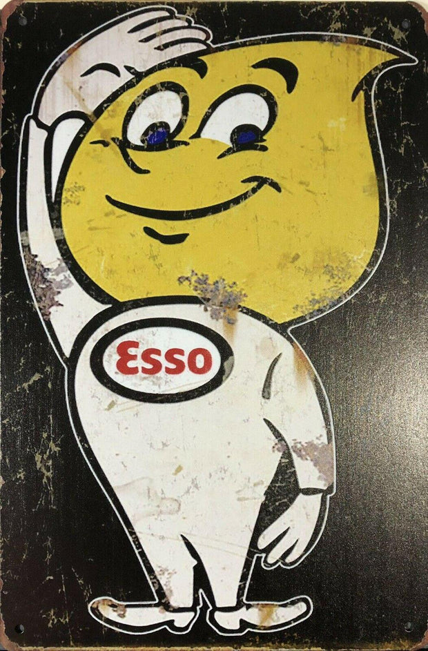 Esso Motor Oil Rustic Vintage Look Metal Tin Sign Man Cave,Garage Shed and Bar