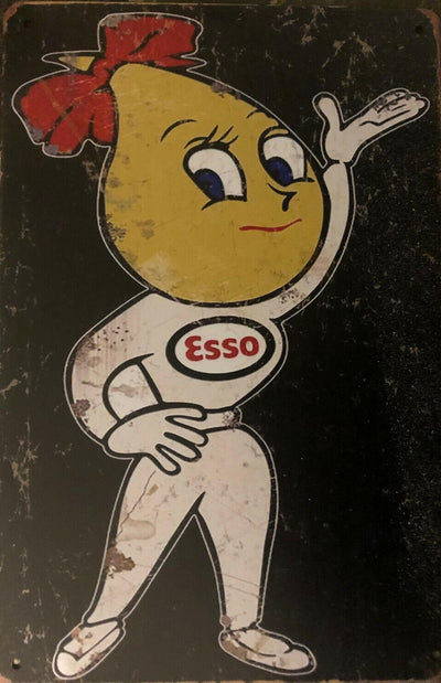 Esso Motor Oil Rustic Vintage Look Metal Tin Sign Man Cave,Garage Shed and Bar
