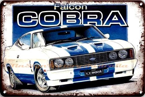 FALCON XC COBRA Rustic Retro/Vintage  Home Garage Wall Cafe Resto or Bar Tin Metal Sign