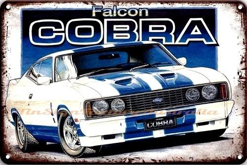 FALCON XC COBRA Rustic Retro/Vintage  Home Garage Wall Cafe Resto or Bar Tin Metal Sign