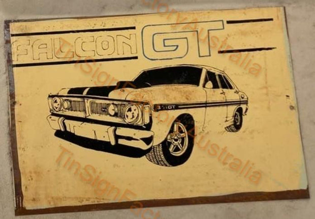 FALCON GT 20x30 CM Sign | Screen Printed By AUSTRALIAN COMPANY