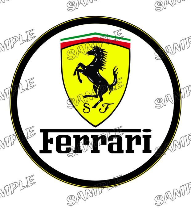 FERRARI YELLOW LINING Retro/ Vintage Round Metal Sign Man Cave, Wall Home Décor, Shed-Garage, and Bar