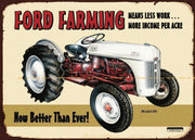 FORD FARMING-BETTER THAN EVER Retro Rustic Look Vintage Tin Metal Sign Man Cave, Shed-Garage, and Bar