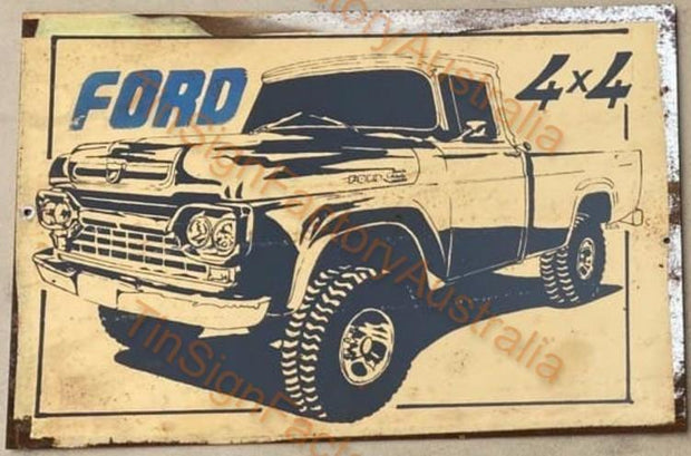FORD 4X4 20x30 CM Sign | Screen Printed By AUSTRALIAN COMPANY