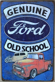 FORD Rustic Look Vintage Tin Metal Sign Man Cave, Shed-Garage and Bar Sign