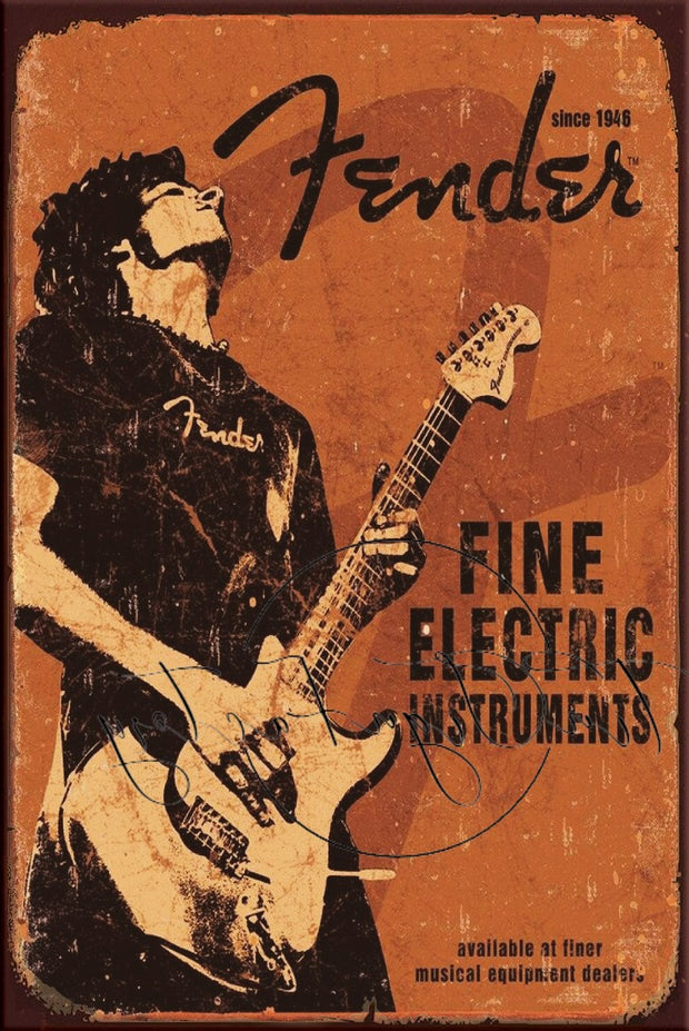 FENDER 1948 Retro/ Vintage Tin Metal Sign Man Cave, Wall Home Décor, Shed-Garage, and Bar