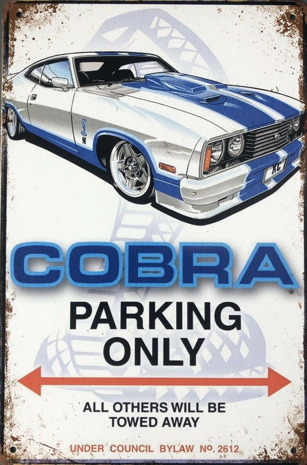 Ford Cobra Parking Only Garage Rustic Vintage Metal Tin Sign Man Cave,Shed and Bar