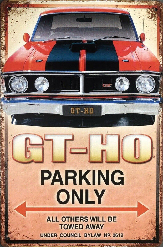 Ford GT-HO Garage Rustic Vintage Metal Tin Signs Man Cave, Shed and Bar Sign