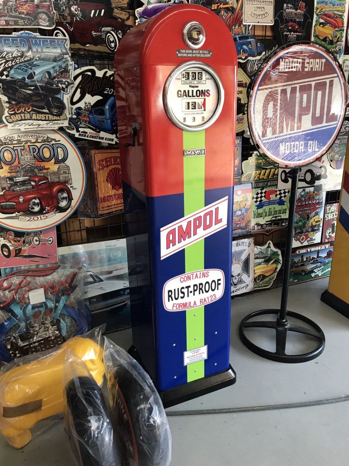 Ford Genuine Parts Double Sided Oval Hanging Sign. V8 Cleveland Windsor GT - Tin Sign Factory Australia