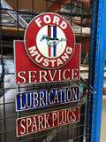 Ford Genuine Parts Double Sided Oval Hanging Sign. V8 Cleveland Windsor GT - Tin Sign Factory Australia