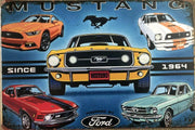 Ford Mustang Rustic Look Vintage Metal Tin Signs Man Cave, Shed and Bar AU Seller