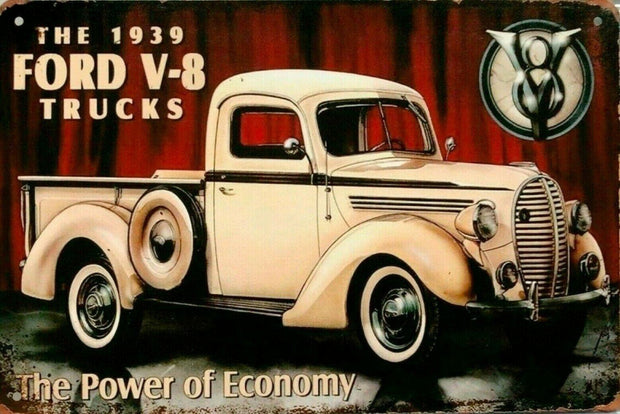 Ford V-8 Trucks tin metal sign MAN CAVE brand new