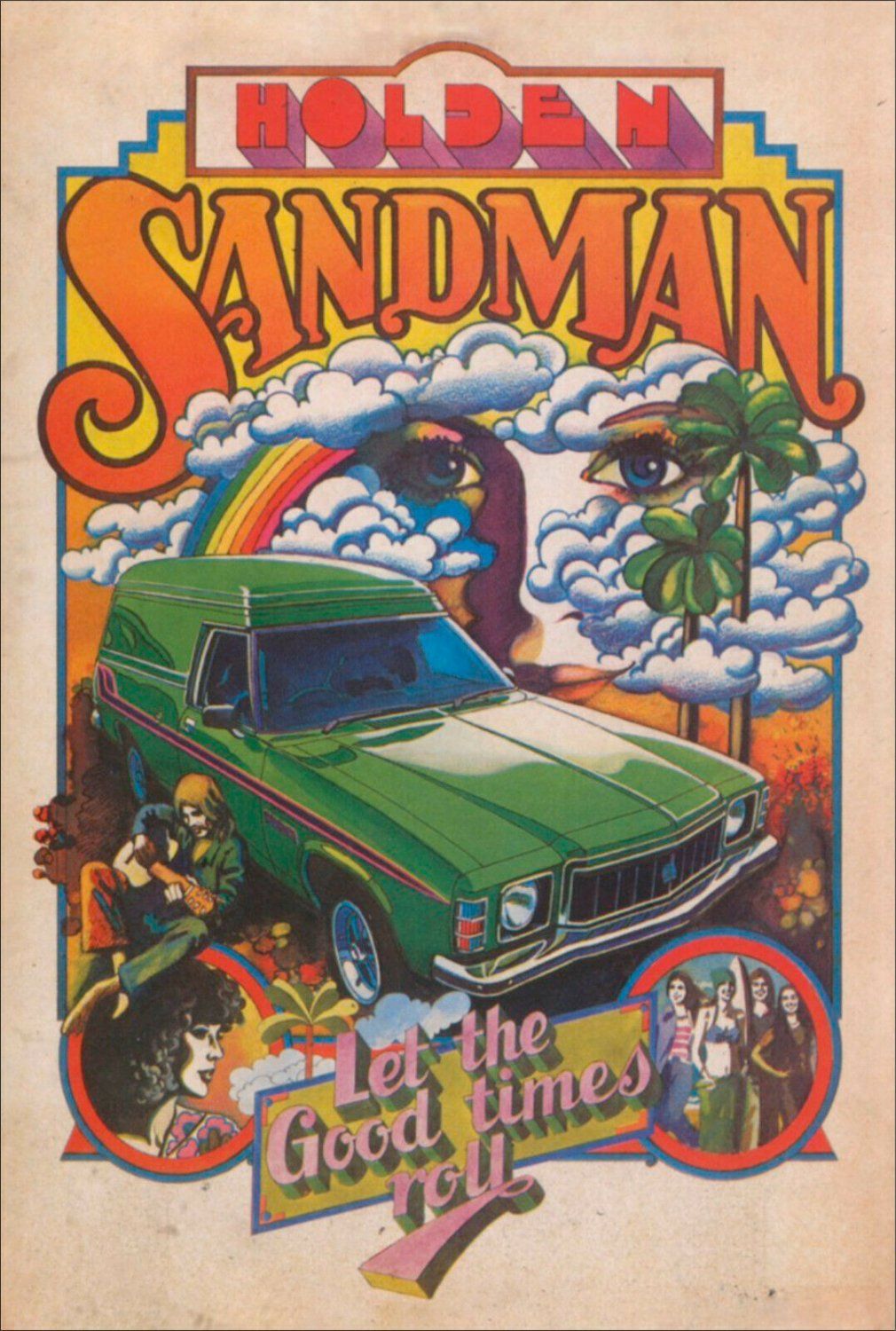 GMH Holden Sandman Panel van tin metal sign MAN CAVE brand new - Tin Sign Factory Australia