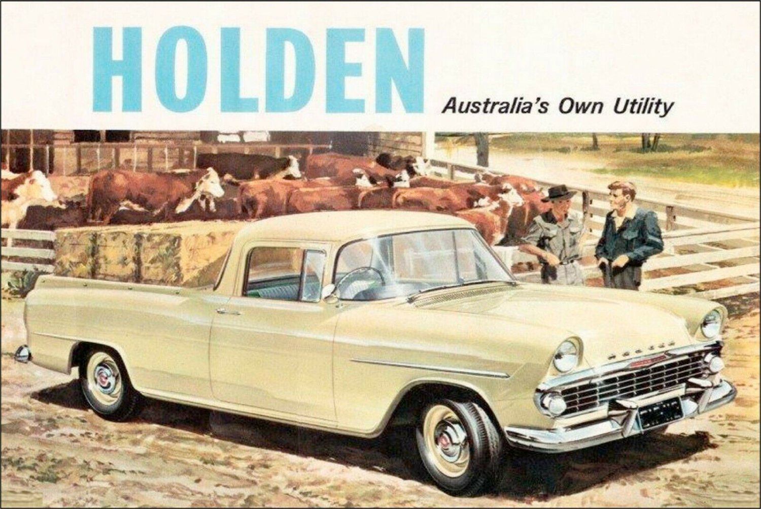GMH Holden Sandman Panel van tin metal sign MAN CAVE brand new - Tin Sign Factory Australia