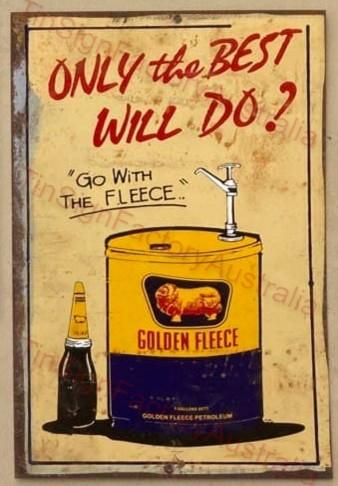 GO WITH THE FLEECE 20x30 CM Sign | Screen Printed By AUSTRALIAN COMPANY
