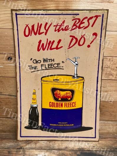 GOLDEN FLEECE THE BEST WILL DO 60x40 CM Sign | Screen Printed By AUSTRALIAN COMPANY