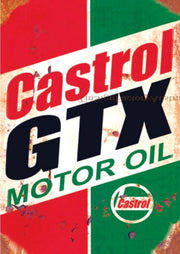 CASTROL GTX Motor Oil Man Cave Metal Sign
