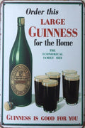 GUINNESS BEER Garage Rustic Vintage Metal Tin Signs Man Cave, Shed and Bar Sign - Tin Sign Factory Australia