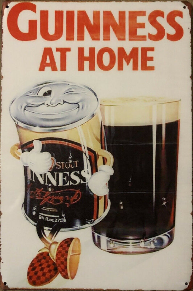 GUINNESS Beer Rustic Vintage Garage Metal Tin Signs Man Cave, Shed and Bar Sign