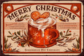 GINGERBREAD CHOCOLATE Holiday Seasonal Home Resto Wall Café Bar Décor Tin Metal Sign