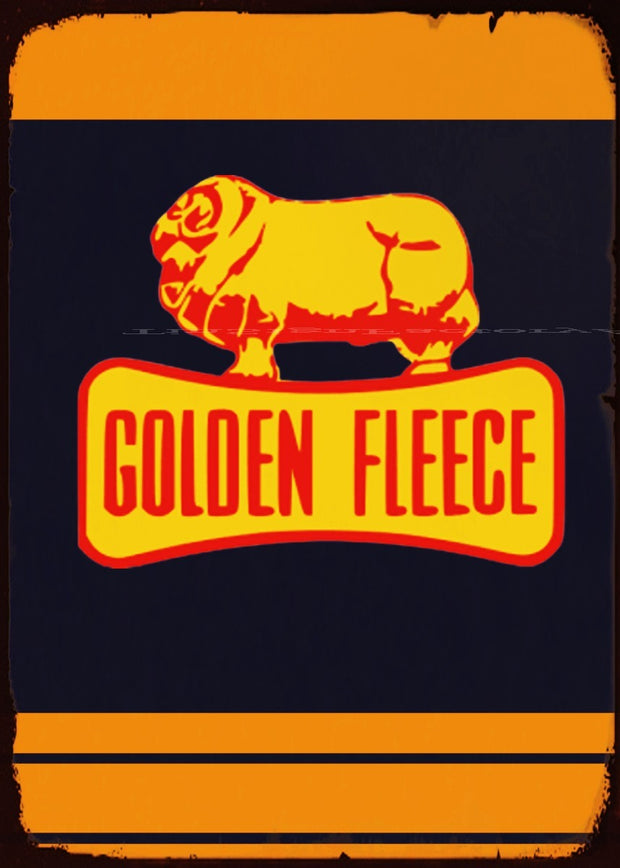 GOLDEN FLEECE Retro Metal Tin Signs Bar Shed & Man Cave Signs Rustic Home Décor